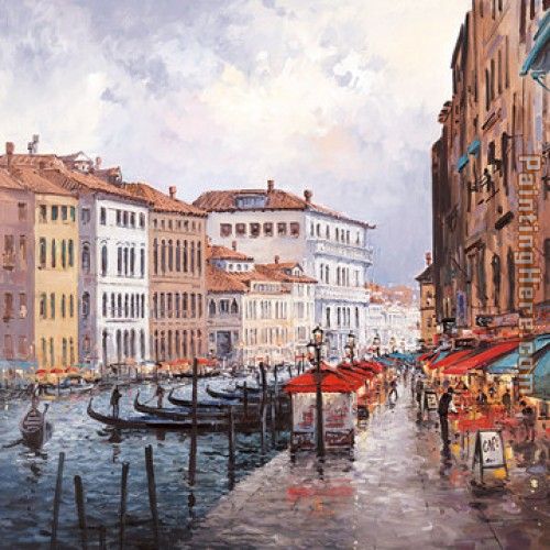 Henderson Cisz - Cafe on the Grand Canal painting - 2011 Henderson Cisz - Cafe on the Grand Canal art painting